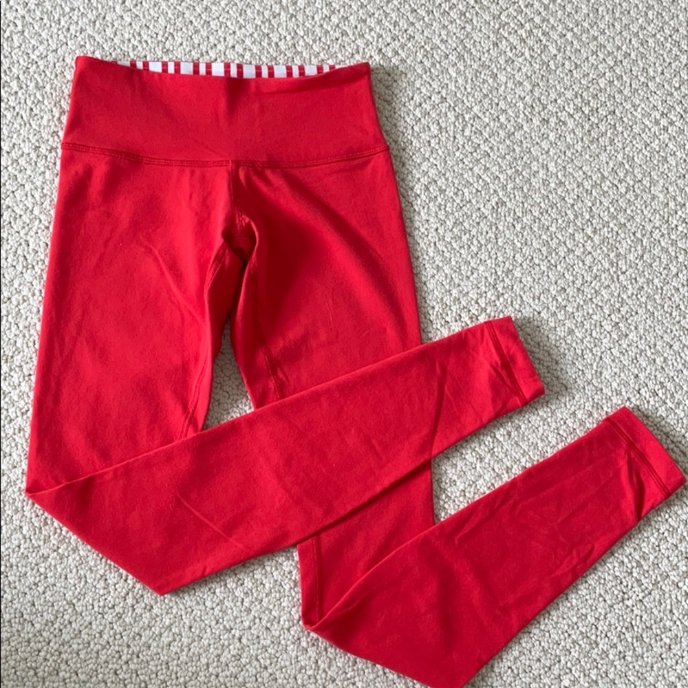 Lululemon Wunder Under Red Leggings (size 2)